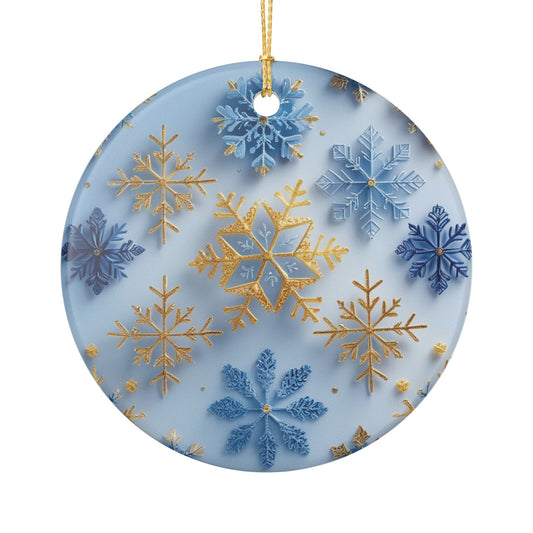 Winter Snowflake Ceramic Ornament
